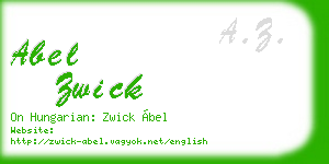 abel zwick business card
