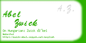 abel zwick business card